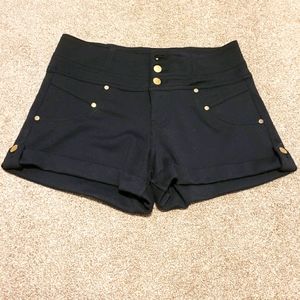Black high waisted shorts